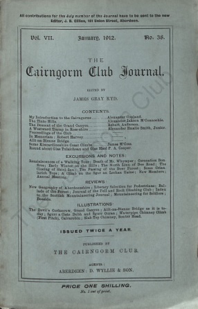 The Cairngorm Club Journal No 38 cover